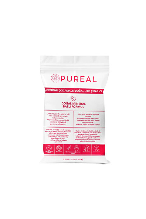 Pureal Doğal Çok Amaçlı Leke Çıkarıcı (1.5 KG).