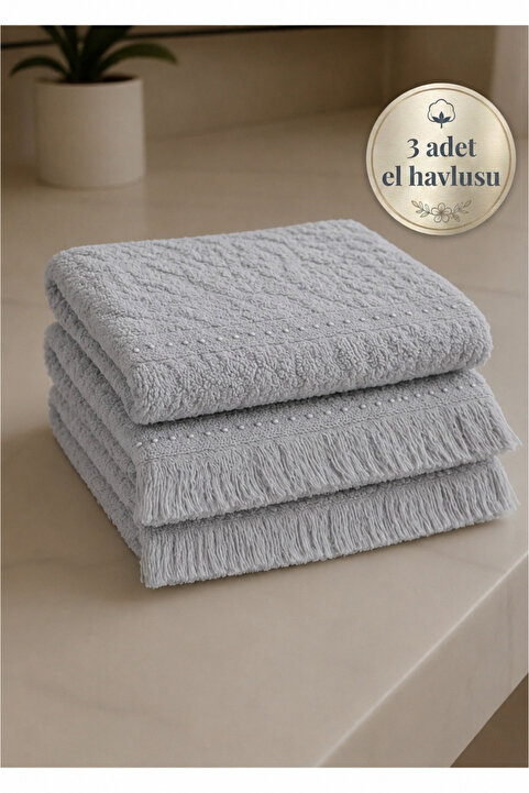 SEVHOME CONCEPT 3’lü Pamuk El ve Mutfak Havlusu Seti 30x50 cm