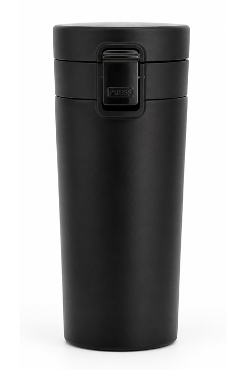 MİSSCAFE Snape 380ml Filtreli Çift Katmanlı Mug Termos Bardak Mat Siyah