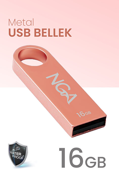 NGA 16 GB Usb Bellek Metal Gövde Güvenli USB Memory - Flash Drive