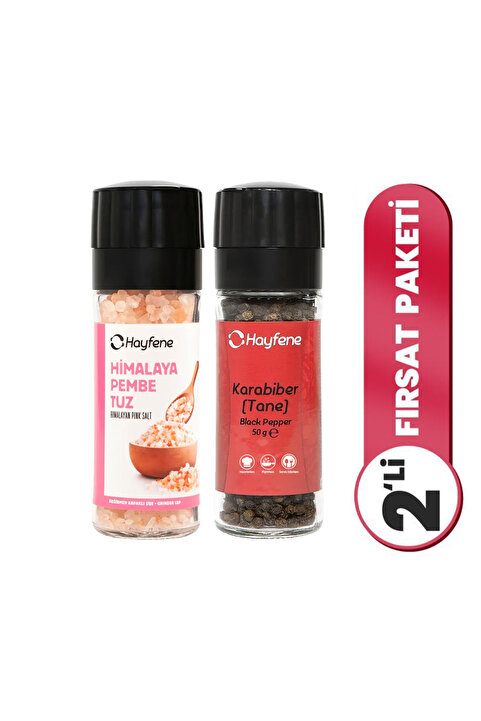 Hayfene Karabiber & Himalaya Değirmen Baharat Seti
