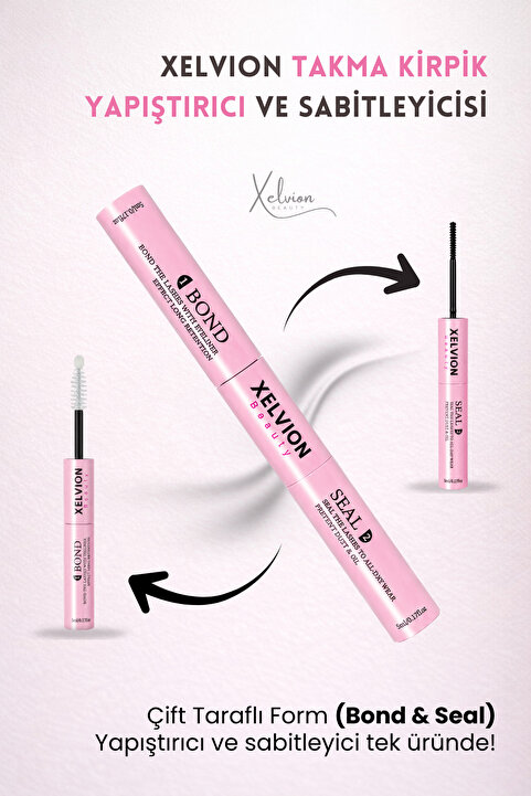 XELVION BEAUTY Takma Kirpik Yapıştırıcı ve Sabitleyici, Çift Taraflı Bond & Seal