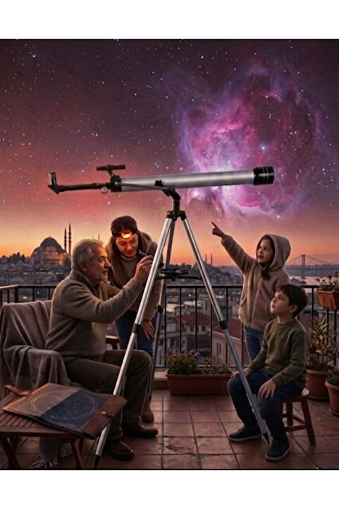 elektrogalaksi F90060M Profesyonel Tripodlu 675X Yakınlaştırmalı Venüs,Merkür,Ay,Mars,Jüpiter,Satürn Uzay ve Kara Gözlemi için Teleskop