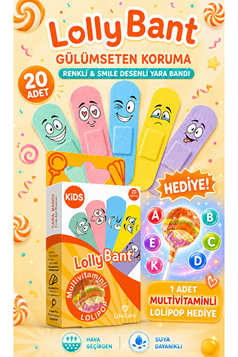 Life Care Çocuk Yara Bandı Desenli 20'li Kutu