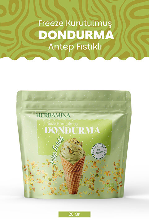 Herbamina Dondurularak Kurutulmuş Antep Fıstıklı Dondurma - 20 gr