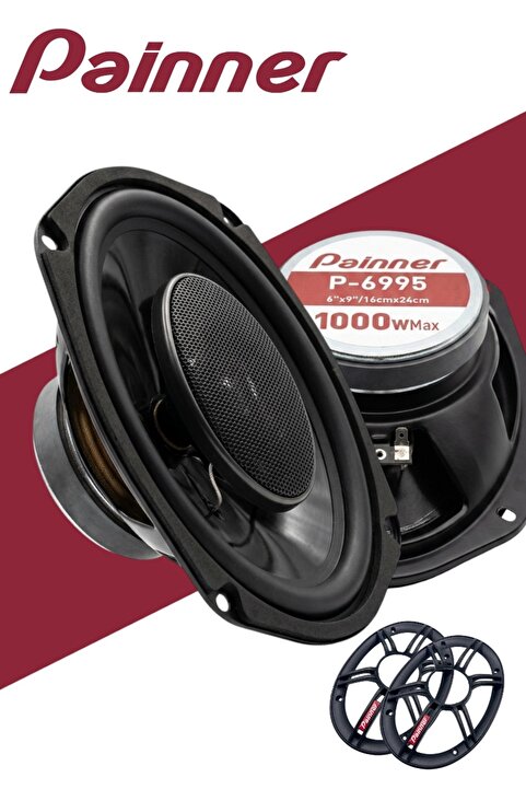 Painner P-696 1000 Watt Oto Hoparlör Oval 6x9 Araba Hoparlör 2 Adet Oto Oval Hoparlör Telli Kapak