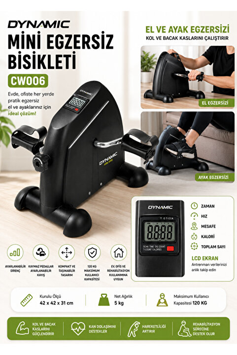 Voit Garantili Dynamic Mini Egzersiz Bisikleti