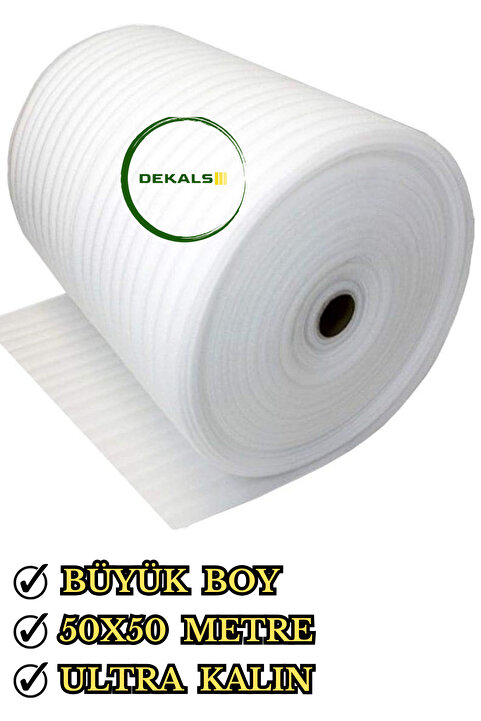 Dekals Büyük Rulo Şilte Tabak Arası Bardak Sarma Cam Sarma Şiltesi Taşınma Ambalaj Malzemesi 50x50