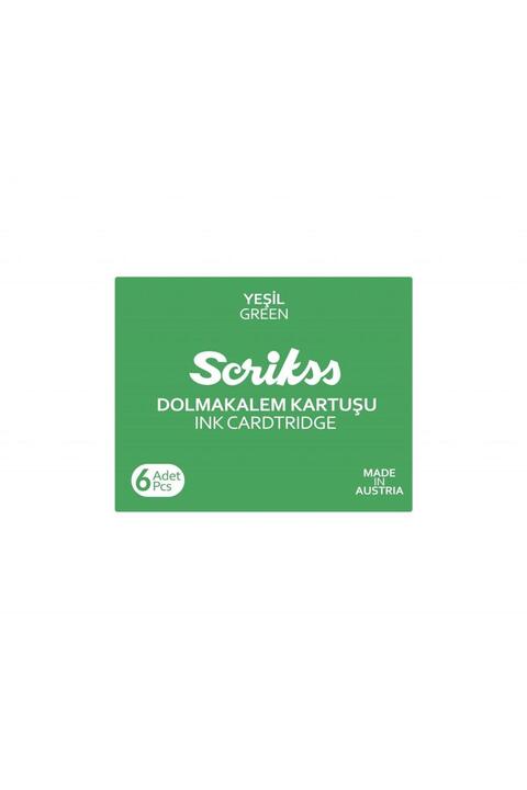Scrikss Dolma Kalem Kartuş 6'lı Paket Yeşil
