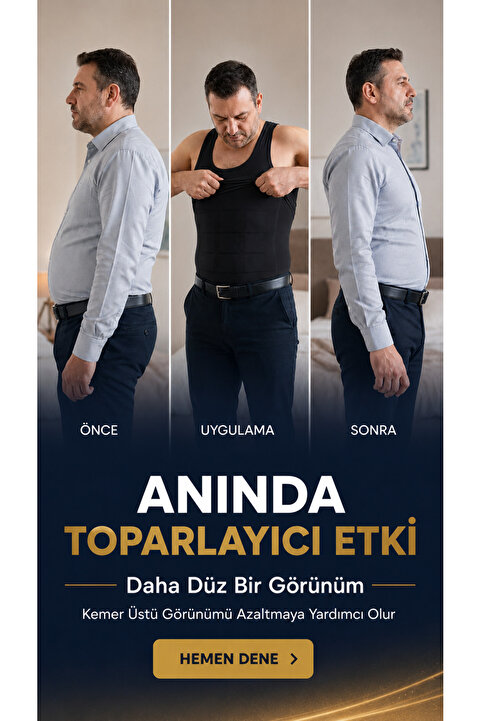 Mila Pars Slim Lift Premium Erkek Atlet Korse – Yeni Nesil Nano Tekstil, Anında Toparlar