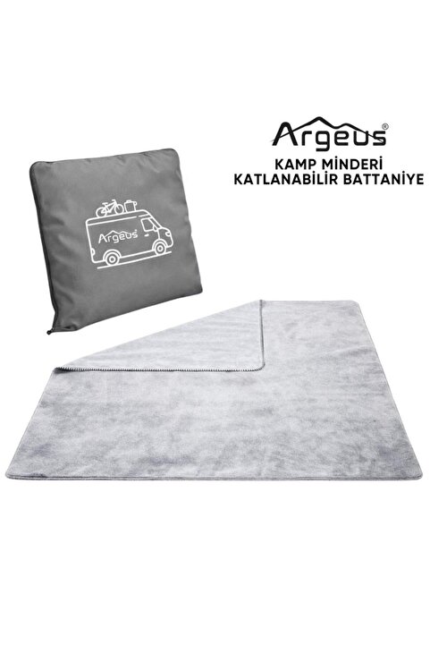 ARGEUS Kamp Minderi & Katlanabilir Polar Kamp Battaniyesi - - Gri
