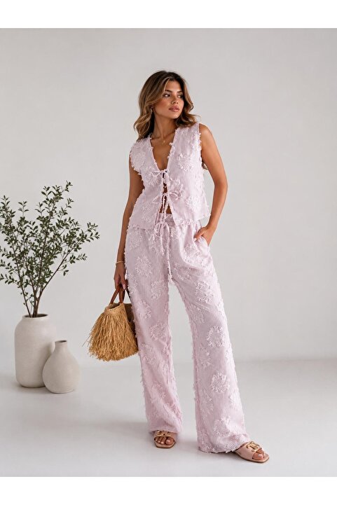 OYERGA MODA Kadın Yelekli Pantolonlu İkili Takım