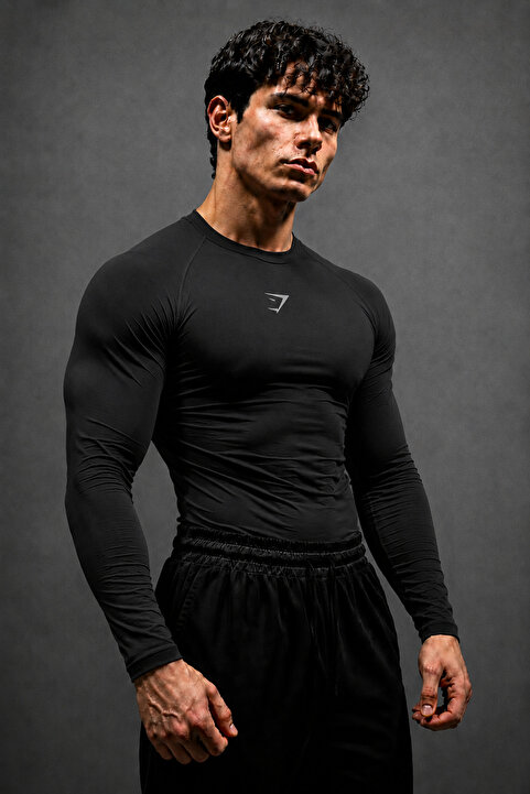 Stylovi Shark+ Premium Compression Gym Body - Ultra Esnek, Slim Fit T-Shirt