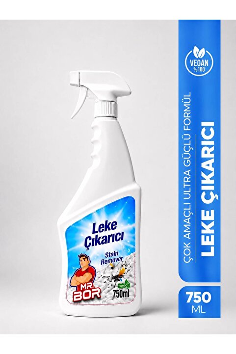 MR.BOR Premium Leke Çıkarıcı 750 ml – Tükenmez Kalem,Yağ, Çay, Kahve,Meyve,Şarap Lekelerinde Etkili