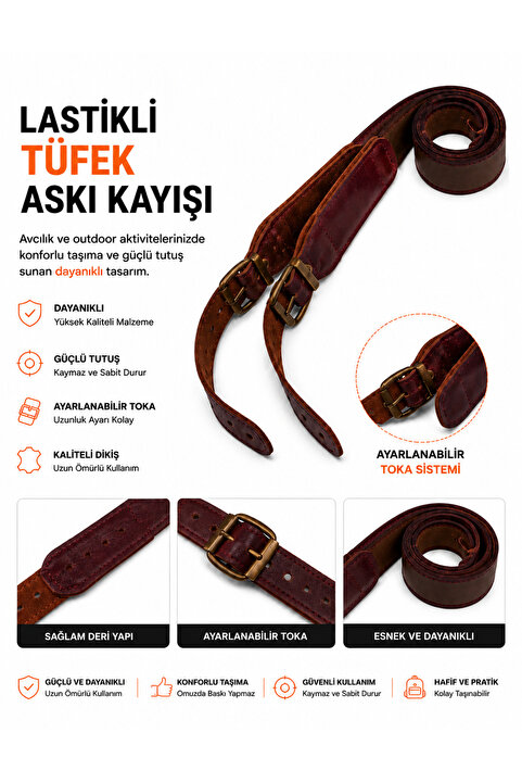 Genel Markalar Tüfek Kayışı Lastikli Tüfek Askı Kayışı