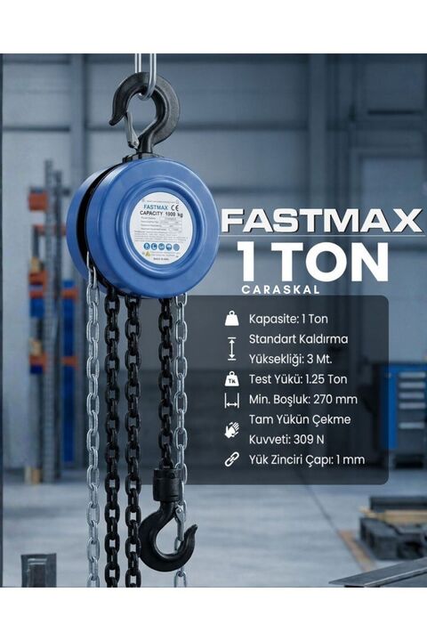 Fastmax 1 Ton 3mt. Yuvarlak Tip Caraskal