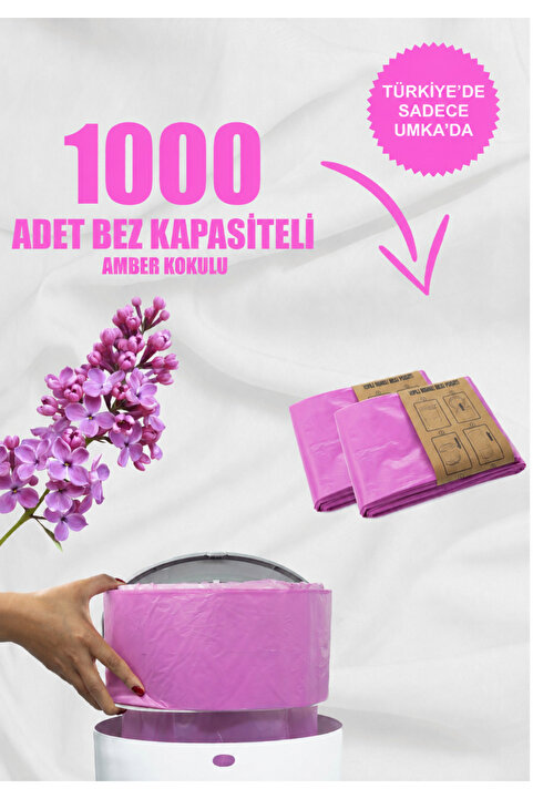 Korbell 16Lt Çöp Kutuları Ile Uyumlu 1000 Adet Bebek Bezi Kapasiteli Kokulu 2 Paket Muadil Yerli Çöp Poşeti