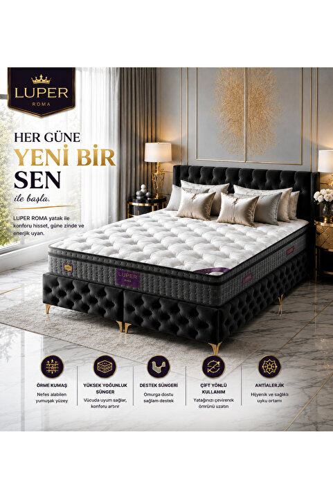 LUPER Full Ortopedik Roma Couple Wick Yaylı Yatak