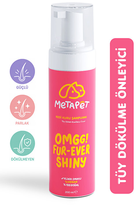 Metapet Tüy Döken Kedilere Özel Kuru Bakım Şampuanı, E Vitamini Ve Doğal Yağlar, Döküm Önleyici