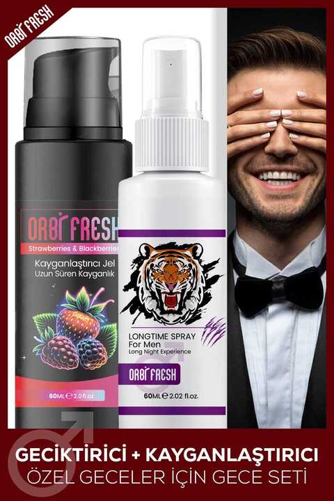 ORBIFRESH Long Time Extra Uzun Deneyim Sprey Ve Kayganlaştırıcı jel 2li set 60 ml