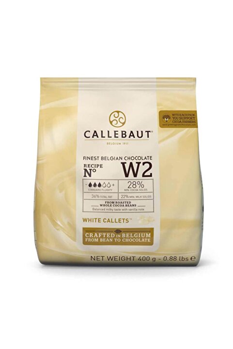 Callebaut BEYAZ DROP ÇİKOLATA %28 400 GR W2