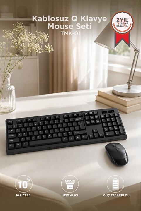 Torima Kablosuz Q Klavye Mouse Seti TMK01 Siyah