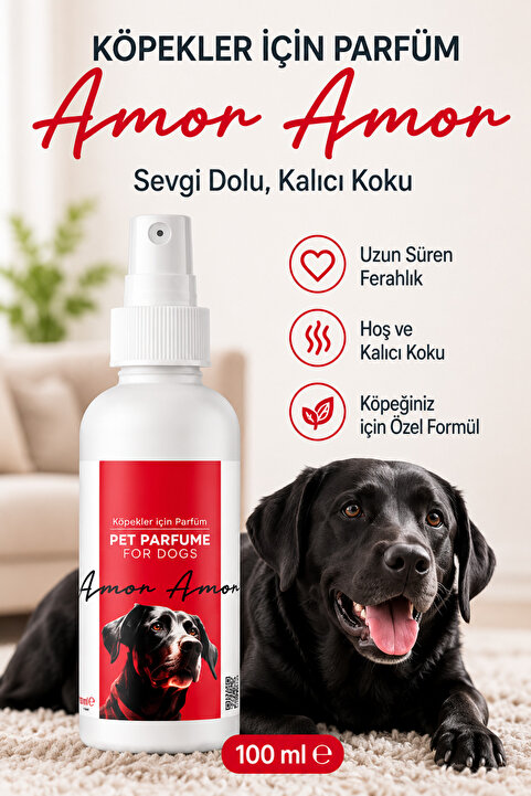 PawX Amor Amor Köpek Parfümü 100 ml – Kalıcı & Etkileyici Günlük Bakım Koku Spreyi