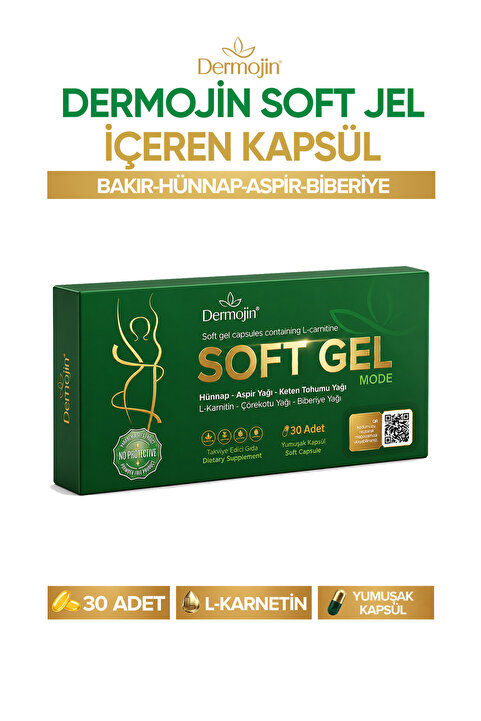 Dermojin Hünnap Bitkisel Karışım Yağlar Içeren Takviye Edici Soft Jel Kapsül