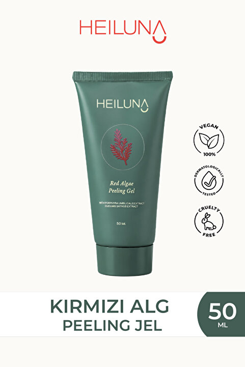 Heiluna Kırmızı Alg Peeling Jel 50 ml | Aloe Vera ve Salatalık Ekstresi İçeren Nazik Arındırıcı