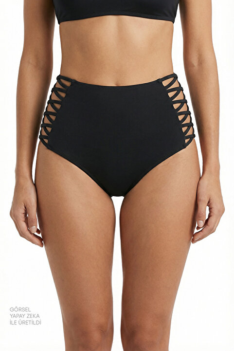 Penti Siyah High Fashion Yüksek Bel Bikini Altı
