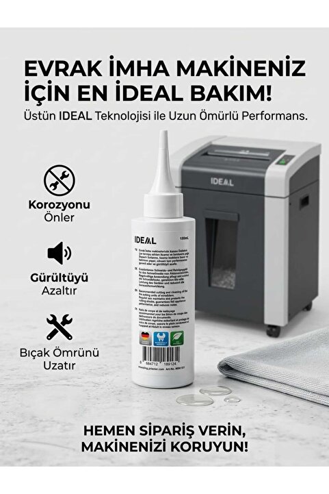 İdeal 150ML Evrak İmha Makinesi Bakım Yağı