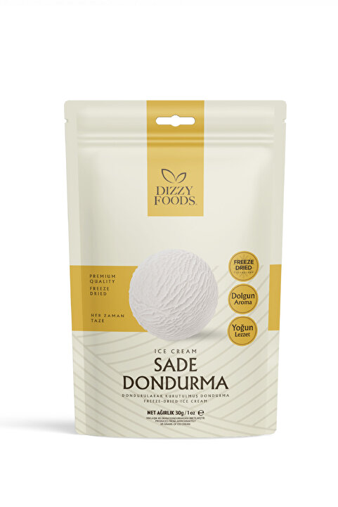 Dizzy Foods Dizzy Foods Dondurularak Kurutulmuş Sade Dondurma 30 Gr