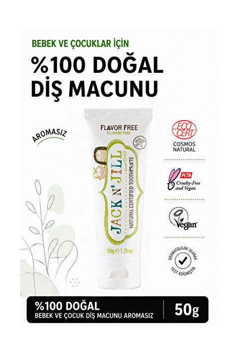 Jack N'Jill Jack N Jill Doğal Sertifikalı Diş Macunu Aromasız 50g