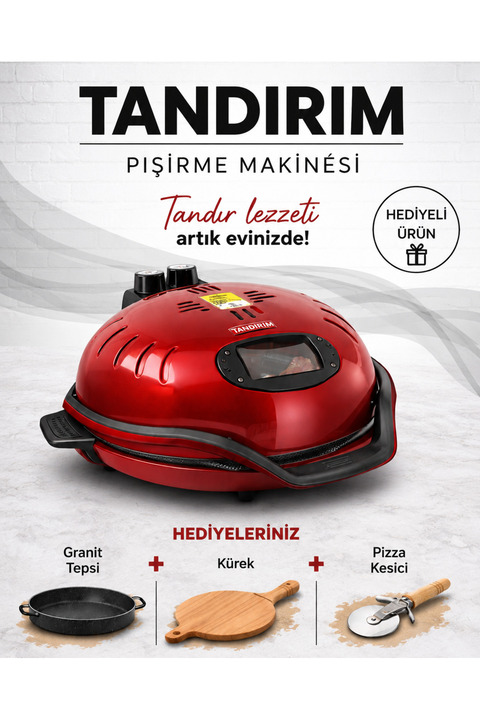 TANDIRIM Ekmek Pişirme Makinesi (Kesici - Kürek - Tepsi Hediyeli)