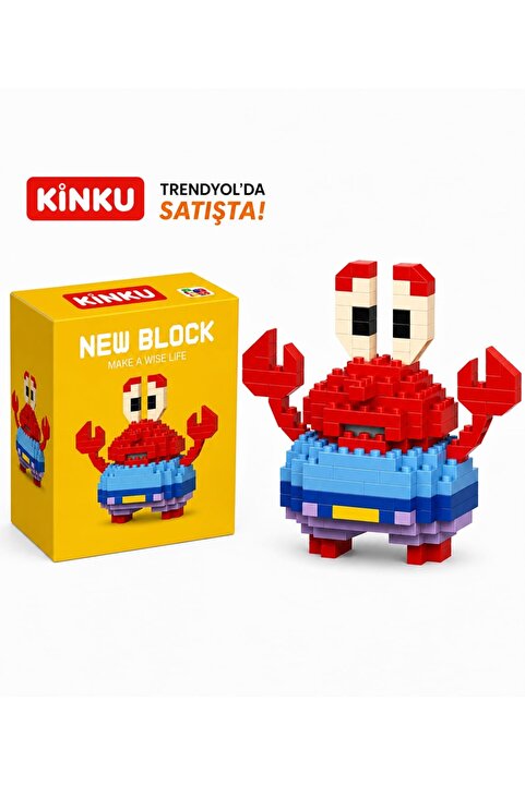 KİNKU New blokc Bay Yengeç Karakteri - Eğitici Oyuncak Yapboz - Orijinal