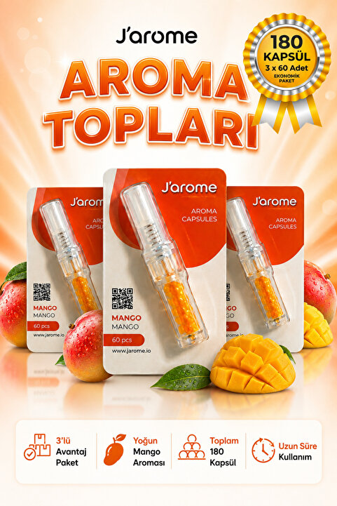 Jarome 3 Adet - Mentol Topu MANGO Aroma Kapsülleri - FRANSIZ