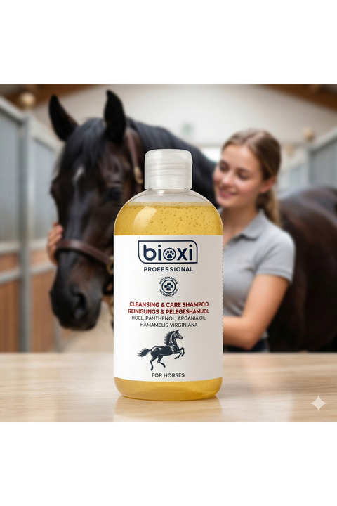 Bioxi Deri ve Tüy Bakımı için Besleyici, Nemlendirici Formül, Argan İçerikli At Şampuanı 500 ml
