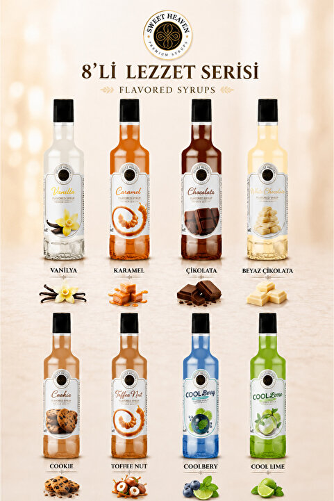 sweet heaven 8li Kahve Şurubu 8x110ml - 880ml