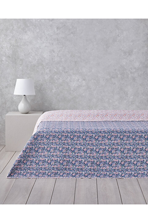 English Home Floral Cascade Çift Kişilik Çok Amaçlı Örtü 200x220 cm Pembe
