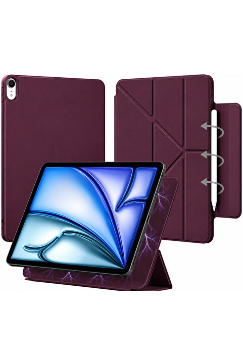 UnDePlus Apple iPad 11.Nesil A16 11inç/10.Nesil 10.9inç Kılıf Smart Folio Manyetik Standlı Tablet Case