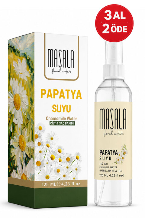 Masala Papatya Suyu 125 ml - Chamomile Floral Water - Doğal Yağlı Hidrosol