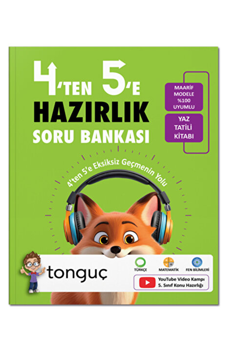 Tonguç Yayınları 4'ten 5'e Soru Bankası- 2027 basım Yeşil Kapaklı ürün gönderilmektedir