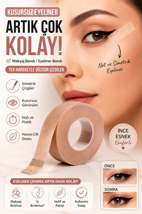 COZY SENSE Makyaj Bandı Burun Cilt Yanak Parmak Bant Kapatıcı Fondöten Eyeliner Makyaj Ürünleri Kadın Bakım