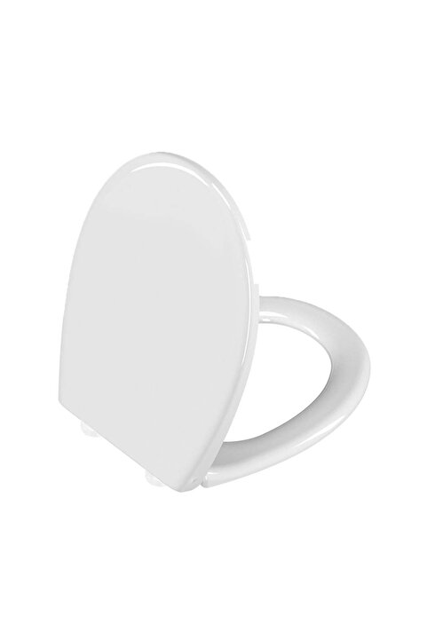 VitrA S20 Round 109-003-909 Universal Klozet Kapağı, Yavaş Kapanır, Kolay Çıkabilir, Beyaz