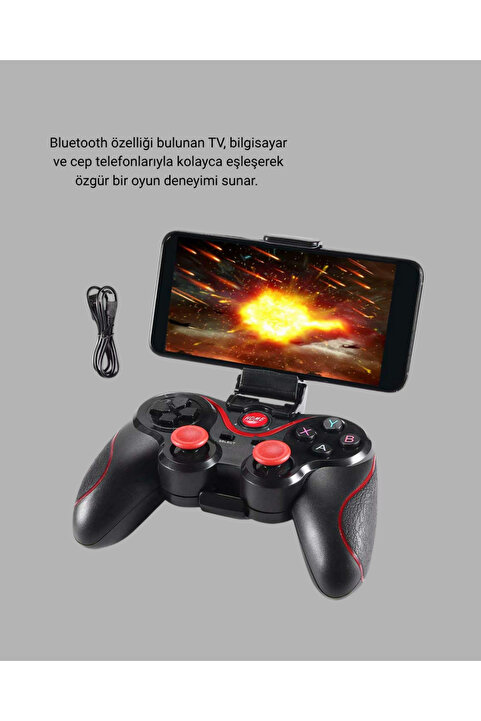 ZERO LAND FLZDGNKR Kablosuz Bluetooth Oyun Kolu Mobil TV PC Uyumlu (122423) Ergonomik Tasarım