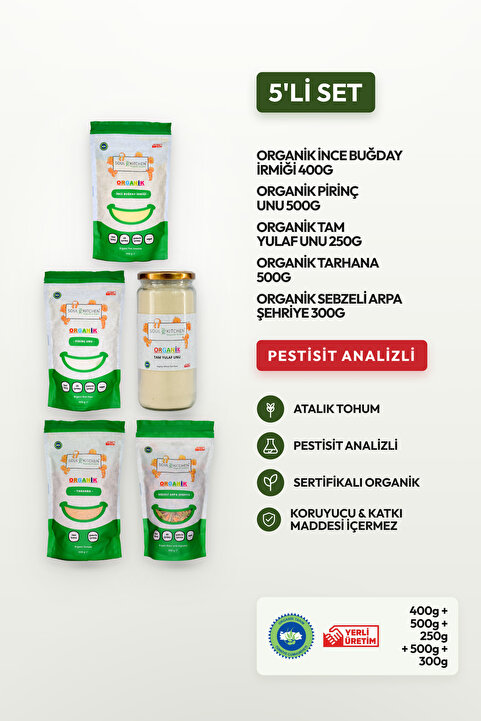 Soul Kitchen Organik Ürünler Organik Ek Gıda Seti 5li Paket Model 1