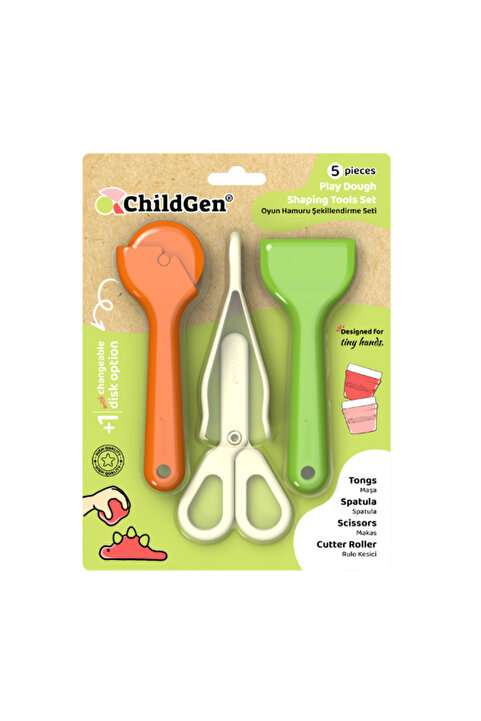 ChildGen Oyun Hamuru Premium Modelleme Seti (ROLLER, MAKAS, SPATULA, CIMBIZ)