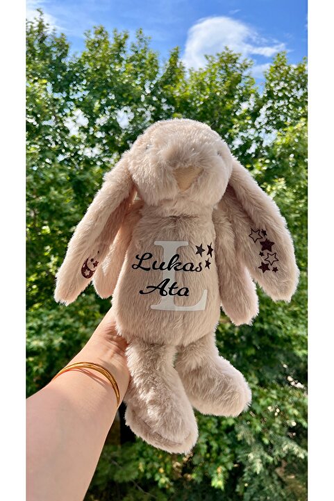 Viela Gift Atelier İsme Özel Uyku Arkadaşı Peluş Tavşan - İsimli Bebeklere Özel Hediye