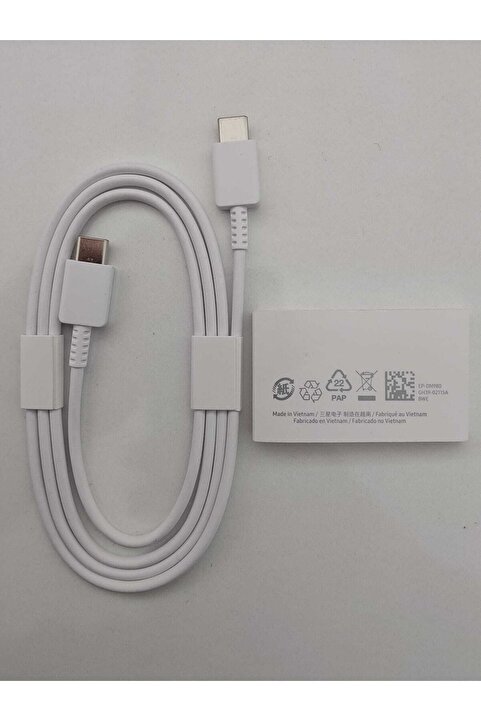 Samsung Galaxy Şarj Kablosu 45w 5a Kadar Destekli Çift Taraf Type C %100 Orjinal Ep-dn980