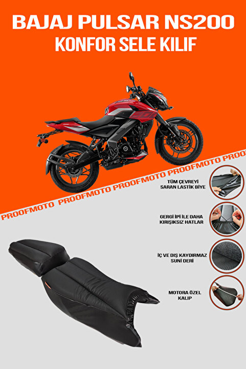 PROOFMOTO BAJAJ PULSAR NS 200 Konfor Sele Kılıf uyumlu
